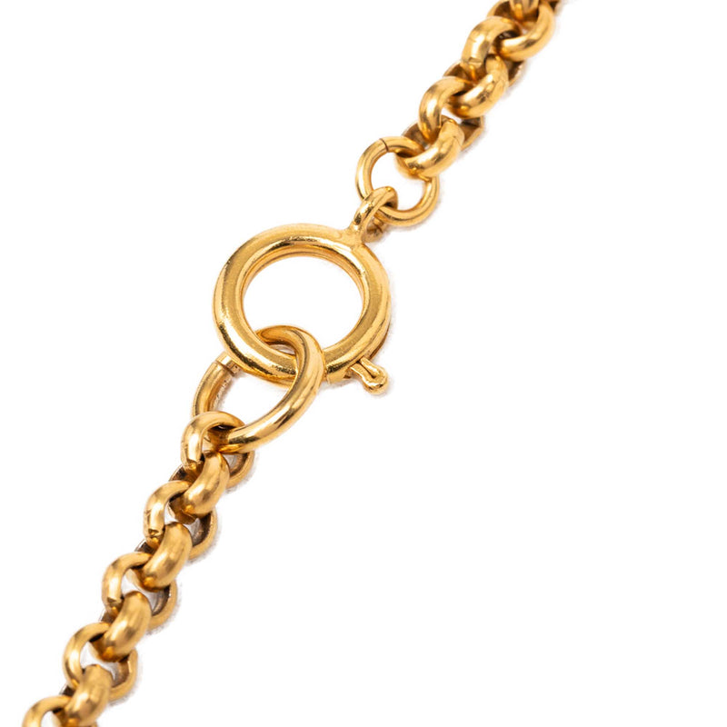 CC Gold Plated Flower Pendant Necklace - Image 4