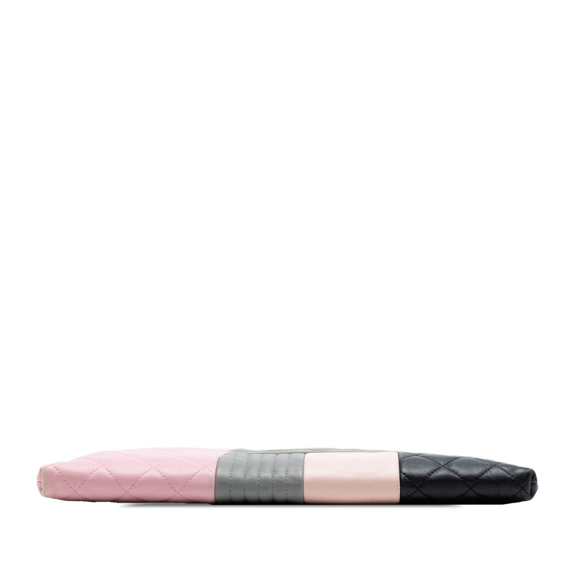 Large Lambskin Colorblock Patchwork O Case - Image 3