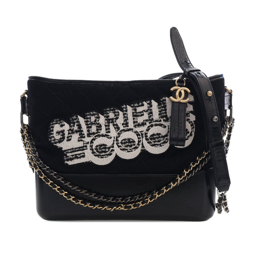Medium Wool Coco Embroidered Gabrielle Hobo - Image 1