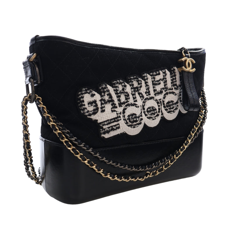 Medium Wool Coco Embroidered Gabrielle Hobo - Image 8