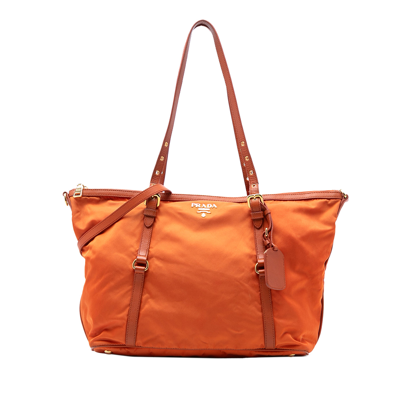 Saffiano Trimmed Tessuto Satchel - Image 1