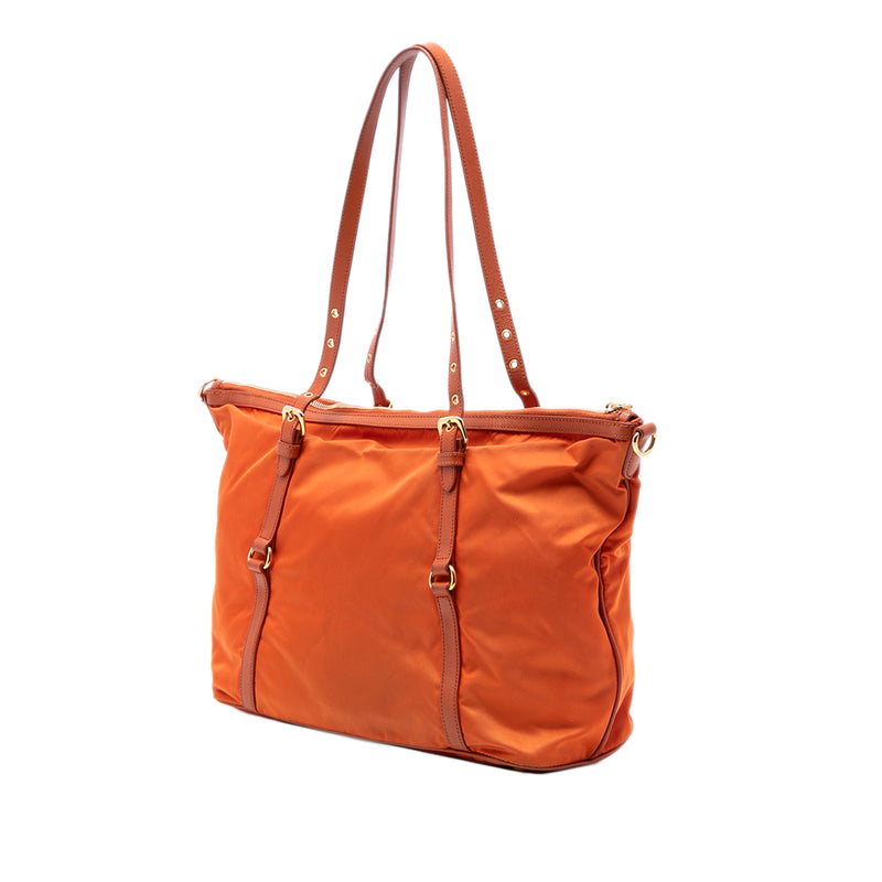 Saffiano Trimmed Tessuto Satchel - Image 2