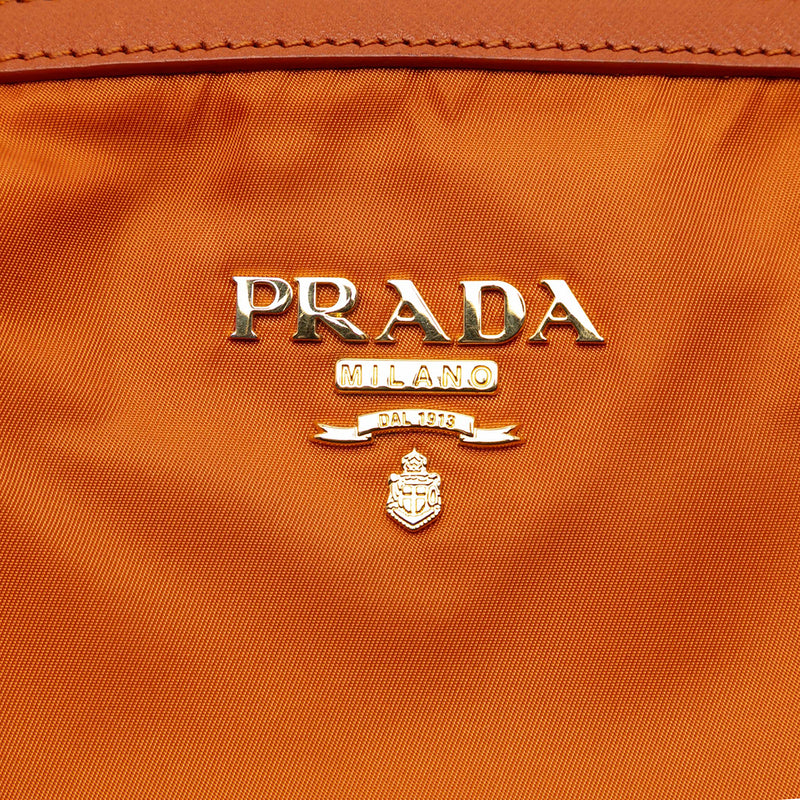 Saffiano Trimmed Tessuto Satchel - Image 5
