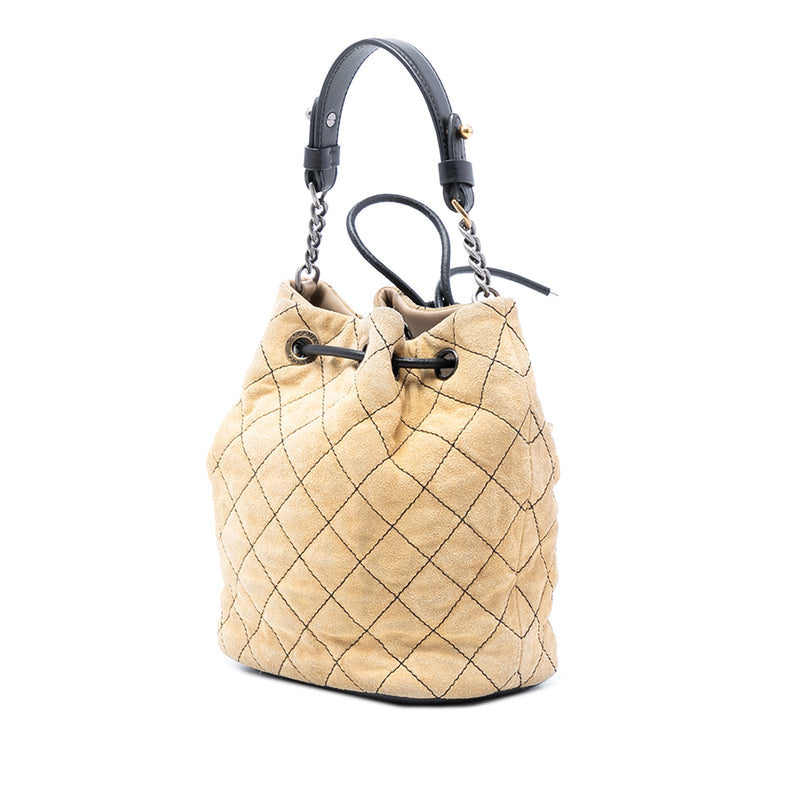 CC Suede Wild Stitch Bucket Bag - Image 2