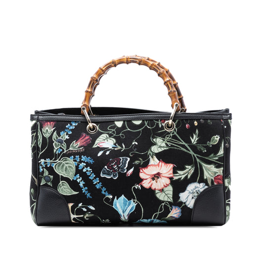 Medium Canvas Flora Knight Bamboo Shopper Satchel - Image 1