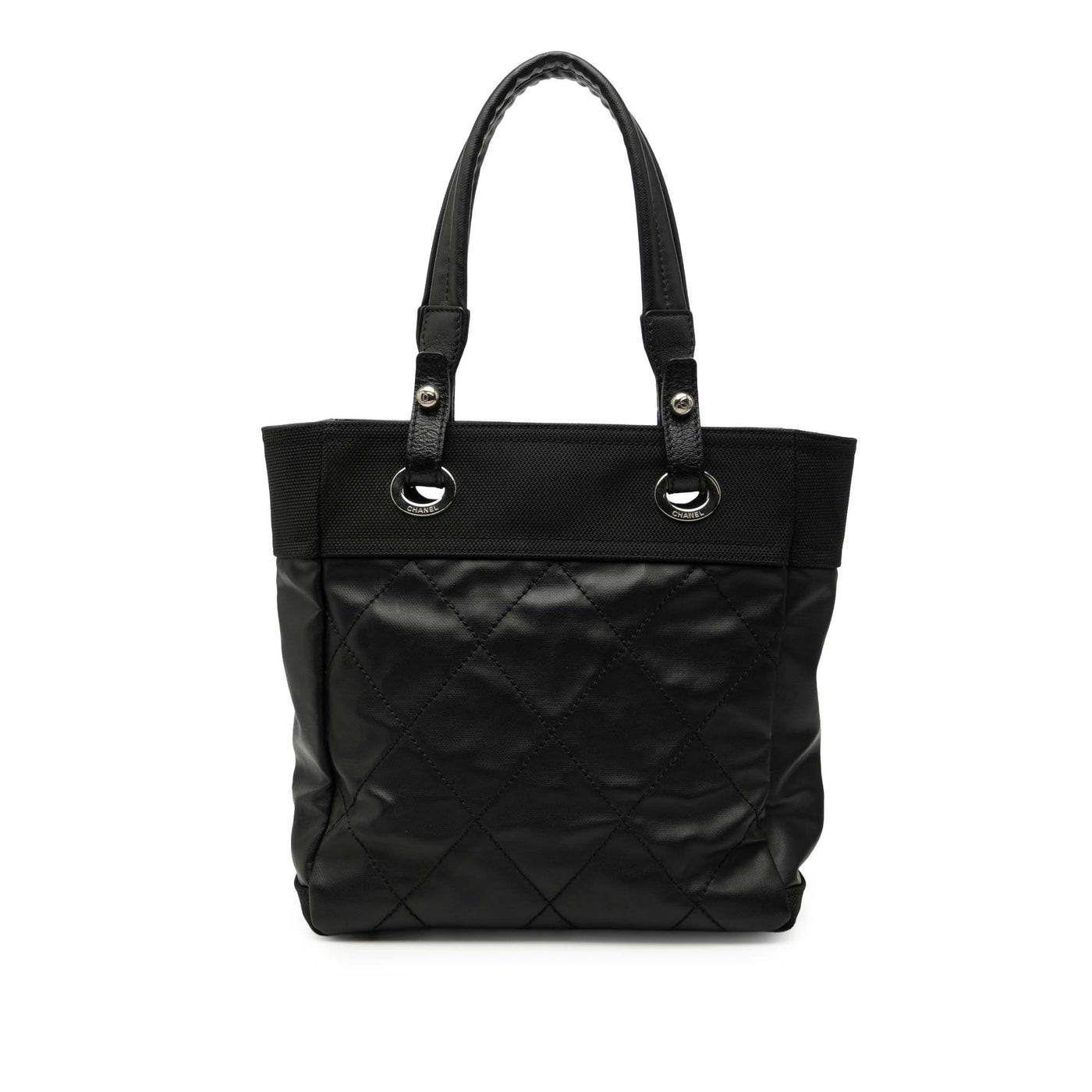 Small Quilted Coated Canvas Paris Biarritz Tote - Image 1