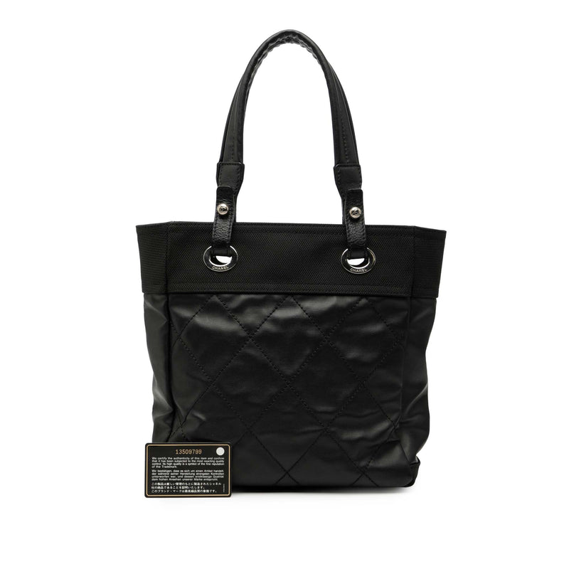 Small Quilted Coated Canvas Paris Biarritz Tote - Image 8