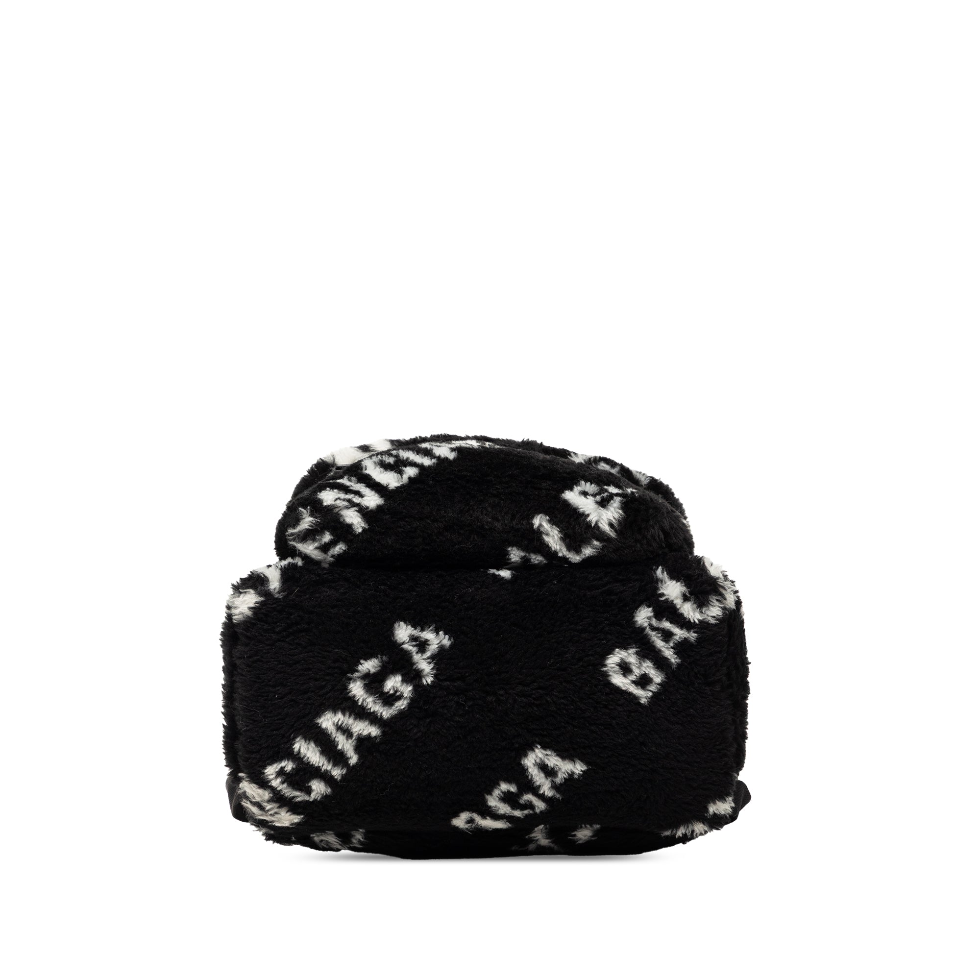 Small Faux Fur Diagonal Logo Everyday Backpack - Image 3