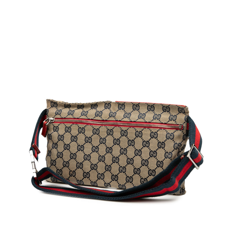 GG Canvas Web Double Pocket Belt Bag - Image 2