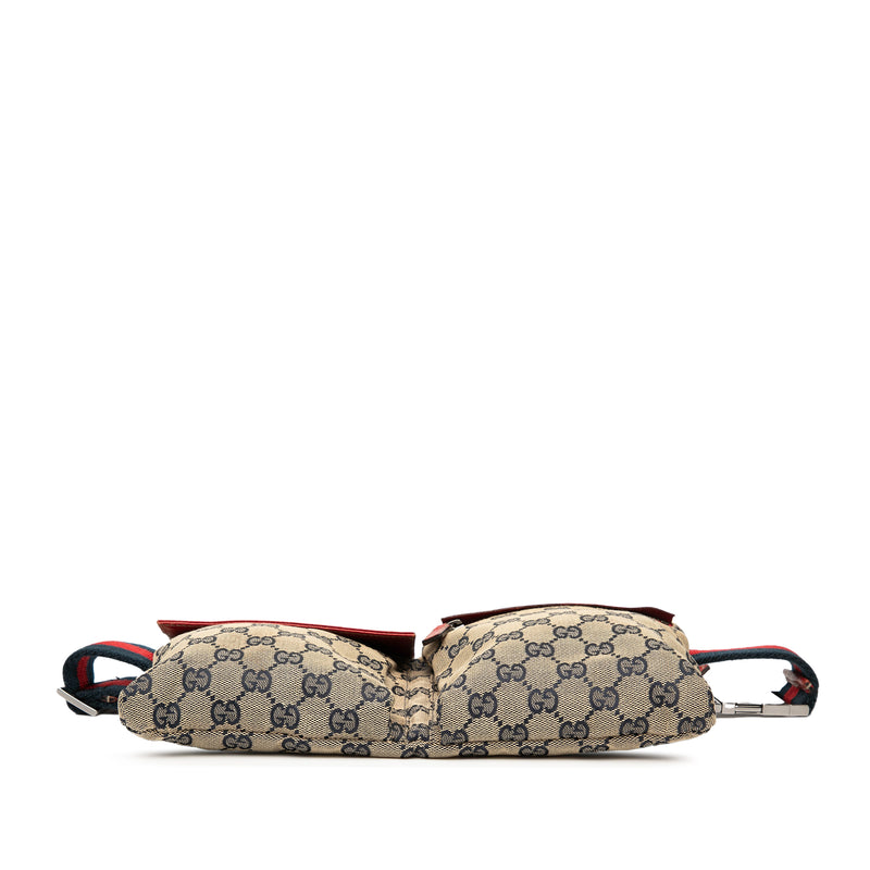 GG Canvas Web Double Pocket Belt Bag - Image 3