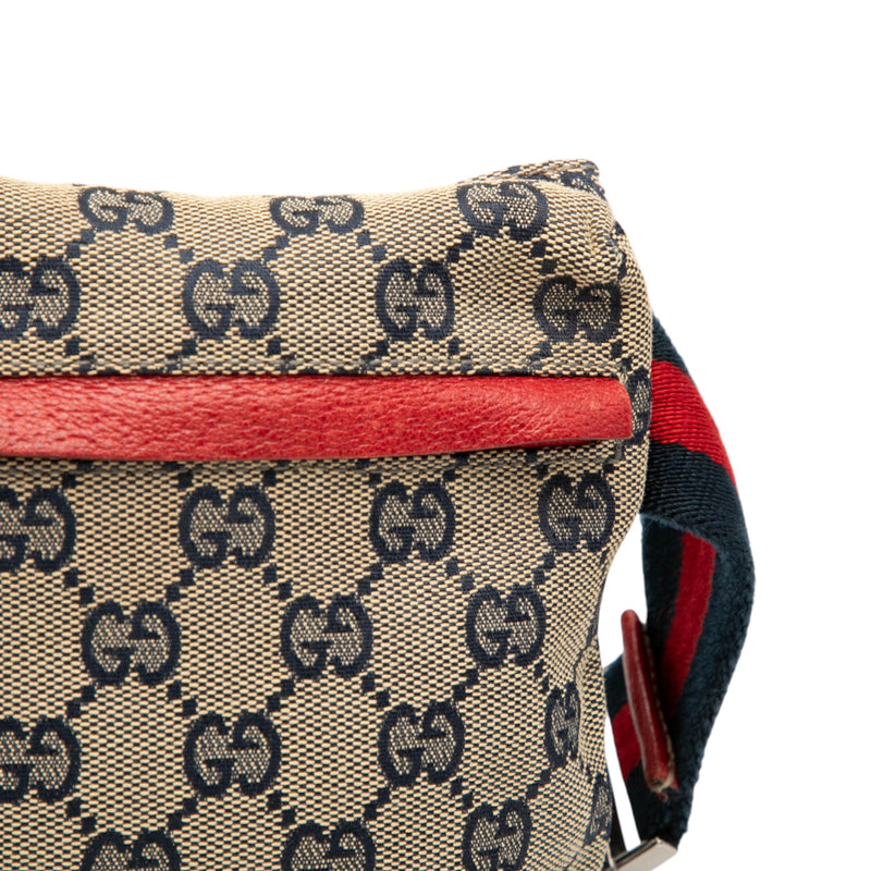 GG Canvas Web Double Pocket Belt Bag - Image 7