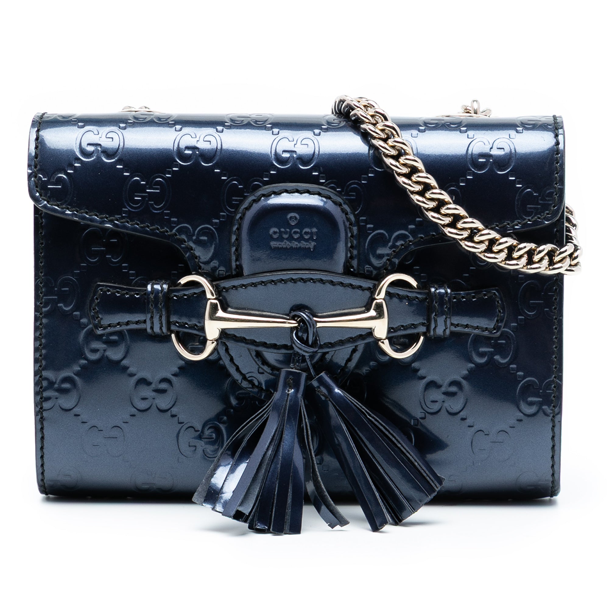 Mini Guccissima Patent Emily Crossbody - Image 1