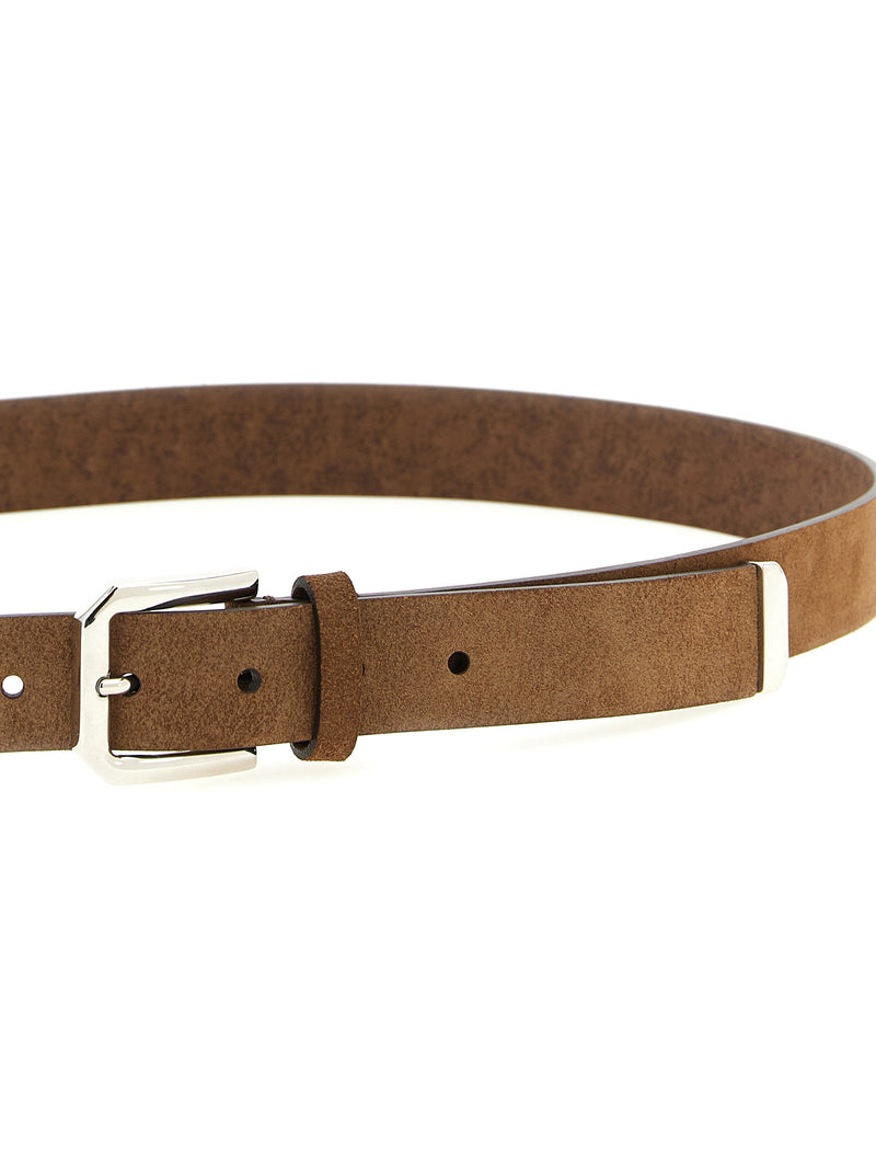 Brunello Cucinelli Leather Belt — Camel