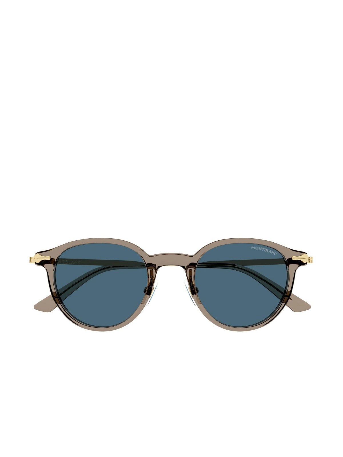 Montblanc Mb0362s005 Logo-Embellished Sunglasses — Brown Acetate