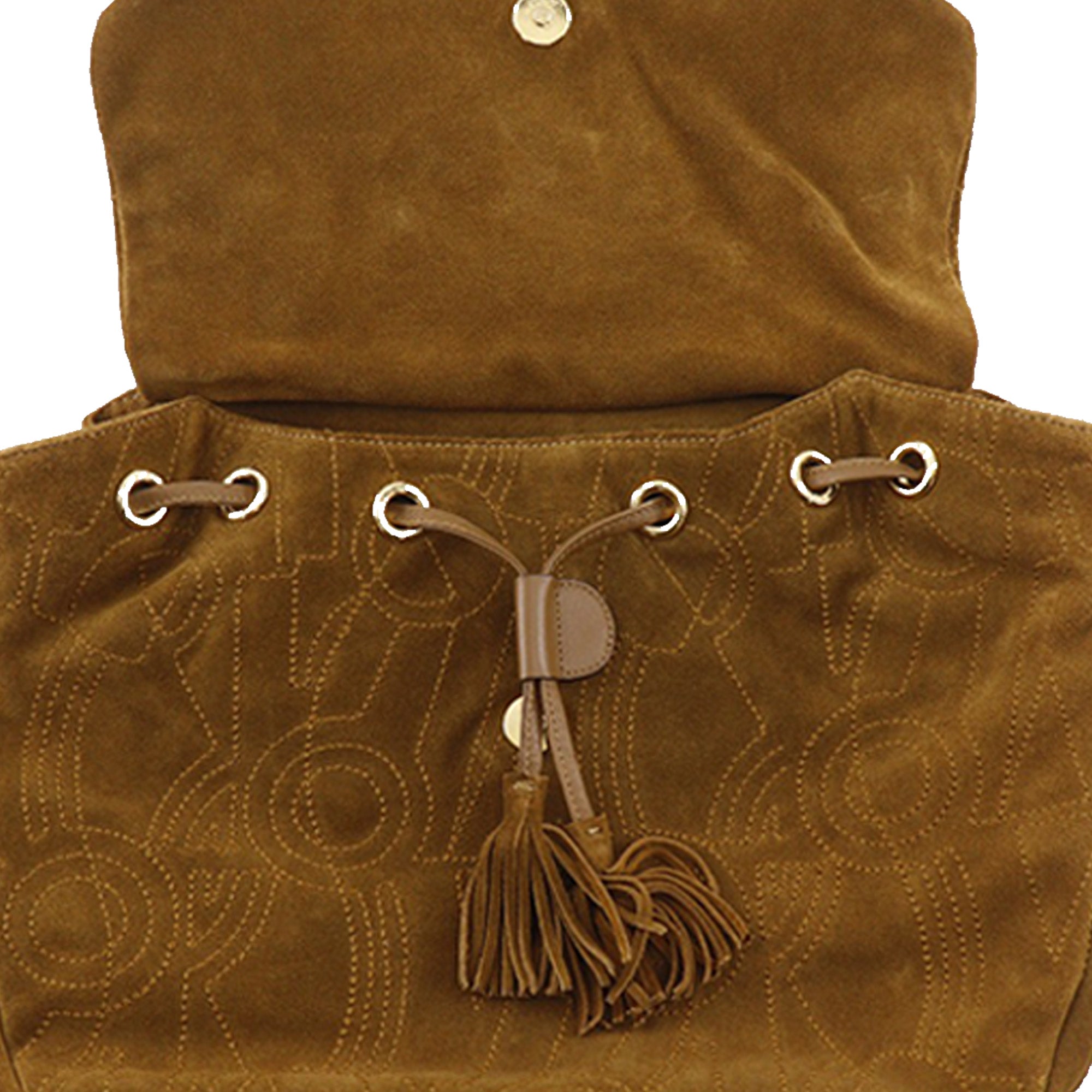 Stitched Suede Tassel Crossbody - Image 7