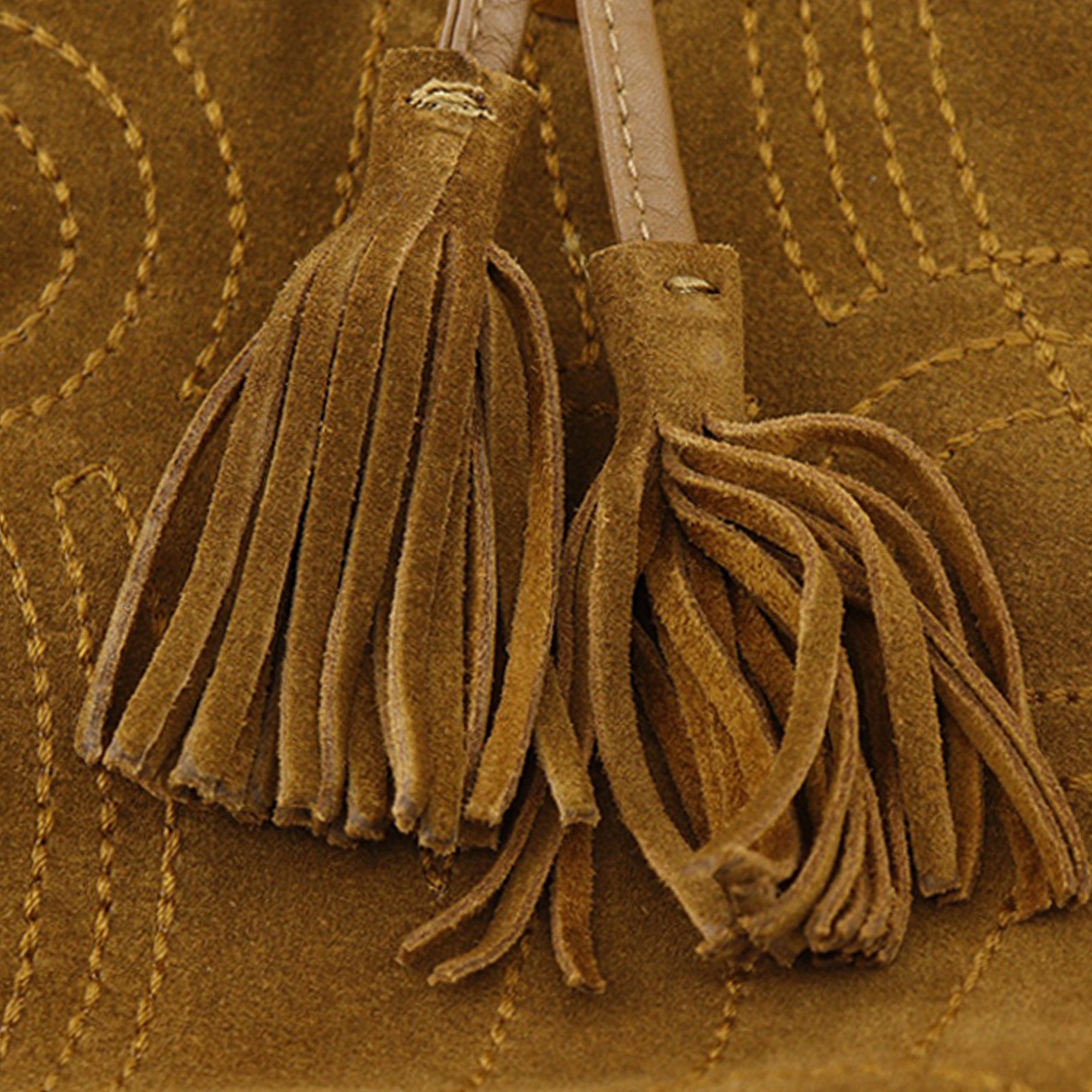 Stitched Suede Tassel Crossbody - Image 8