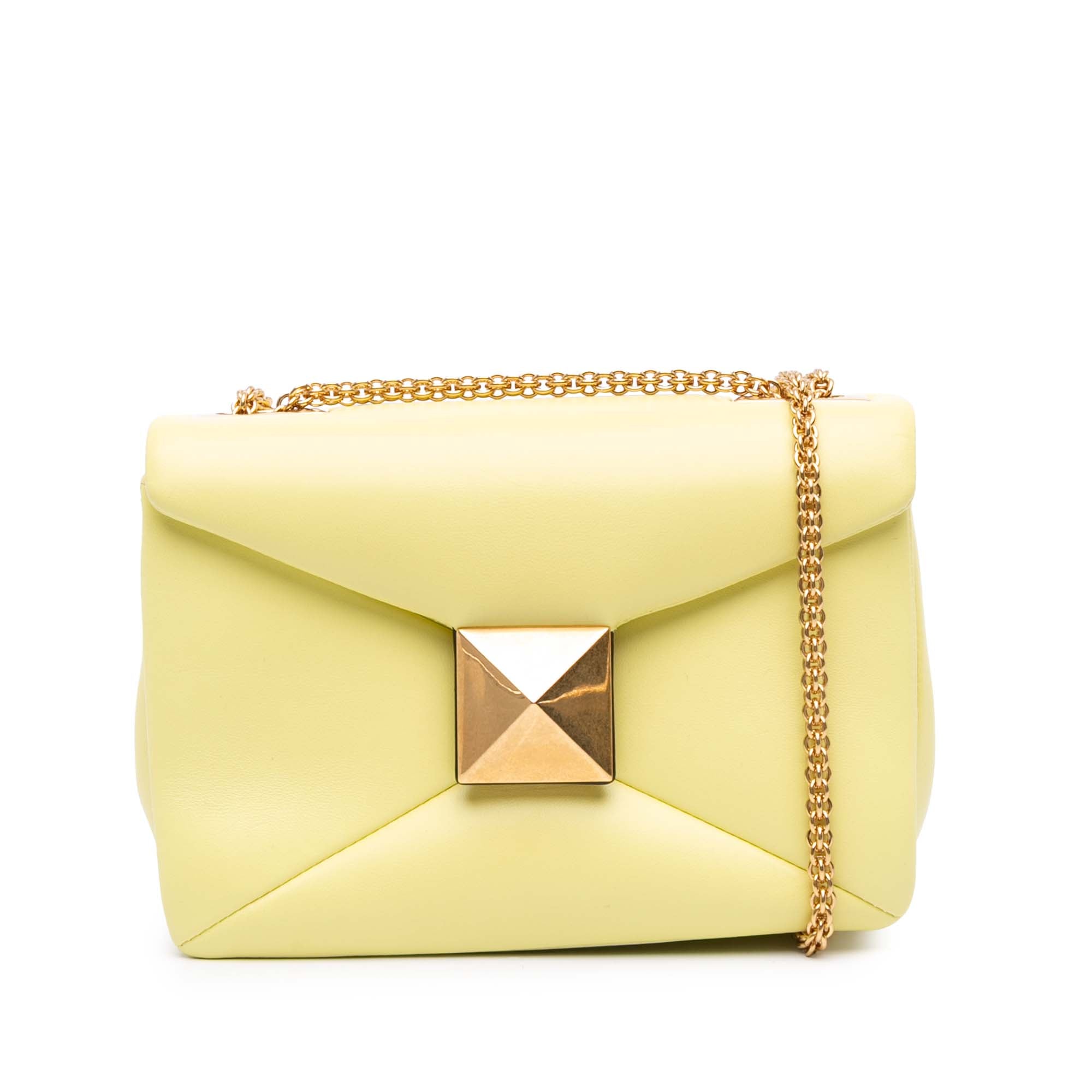 Nappa One Stud Chain Shoulder Bag - Image 1