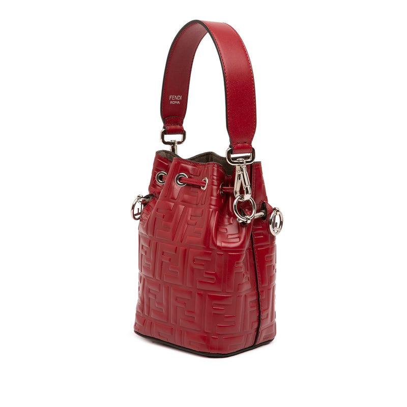 Mini Zucca Embossed Leather Mon Tresor Bucket Bag - Image 2