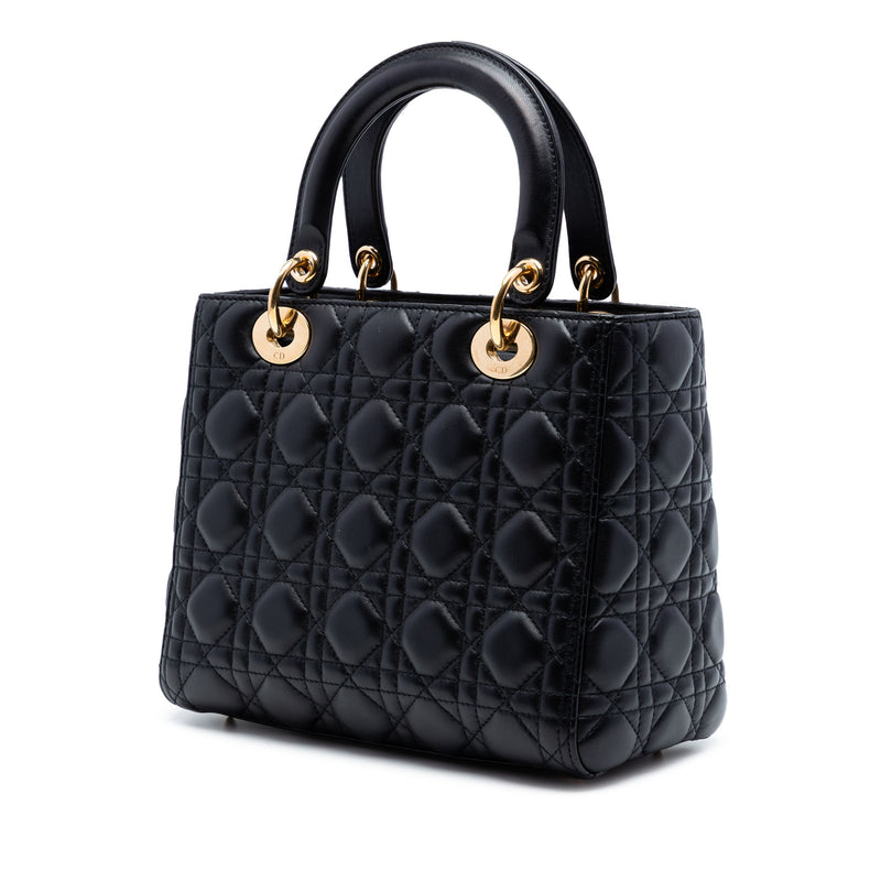 Medium Lambskin Cannage Lady Dior - Image 2