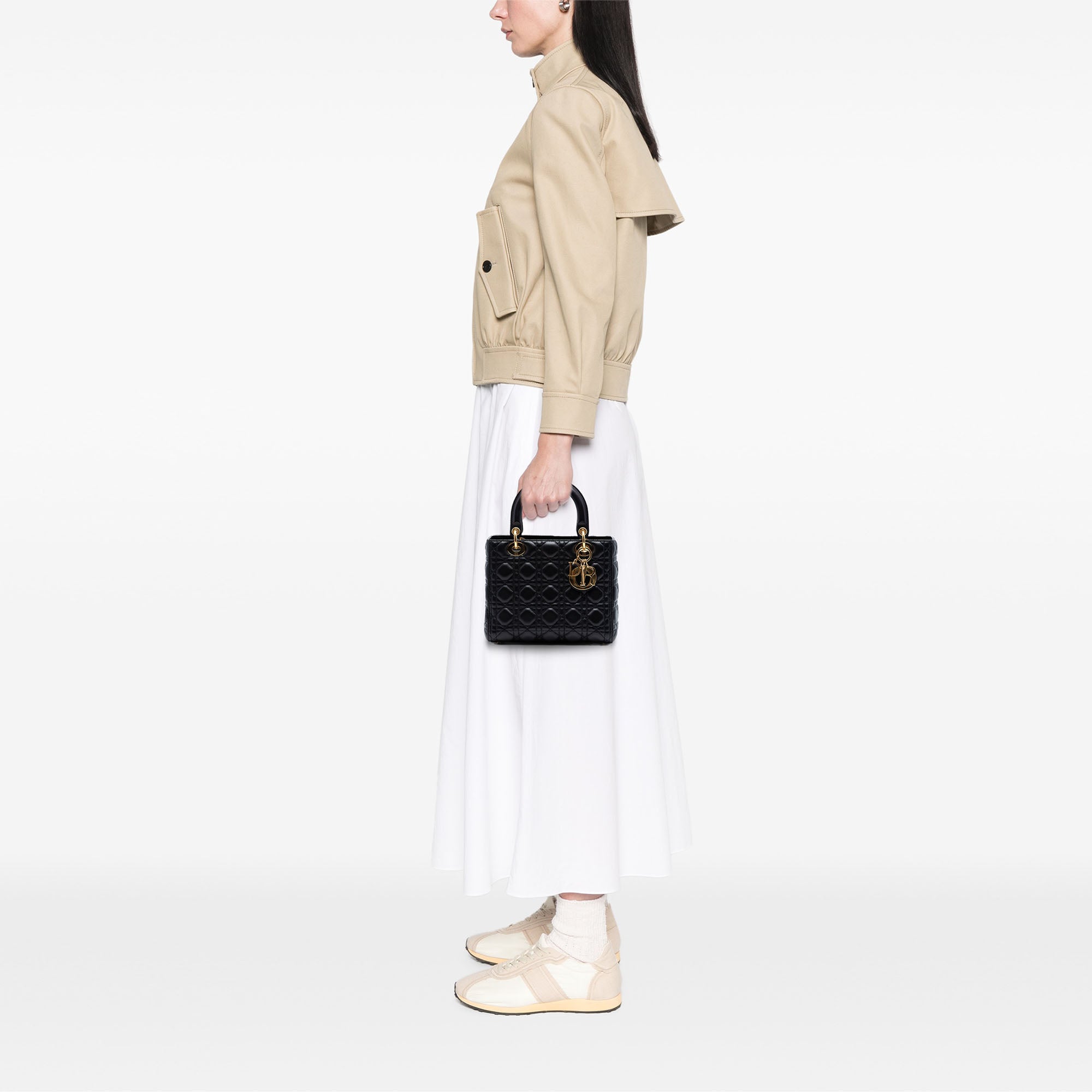 Medium Lambskin Cannage Lady Dior - Image 6