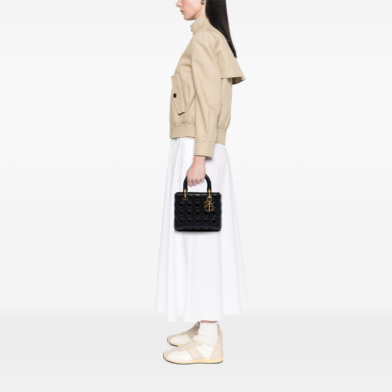 Medium Lambskin Cannage Lady Dior - Image 6