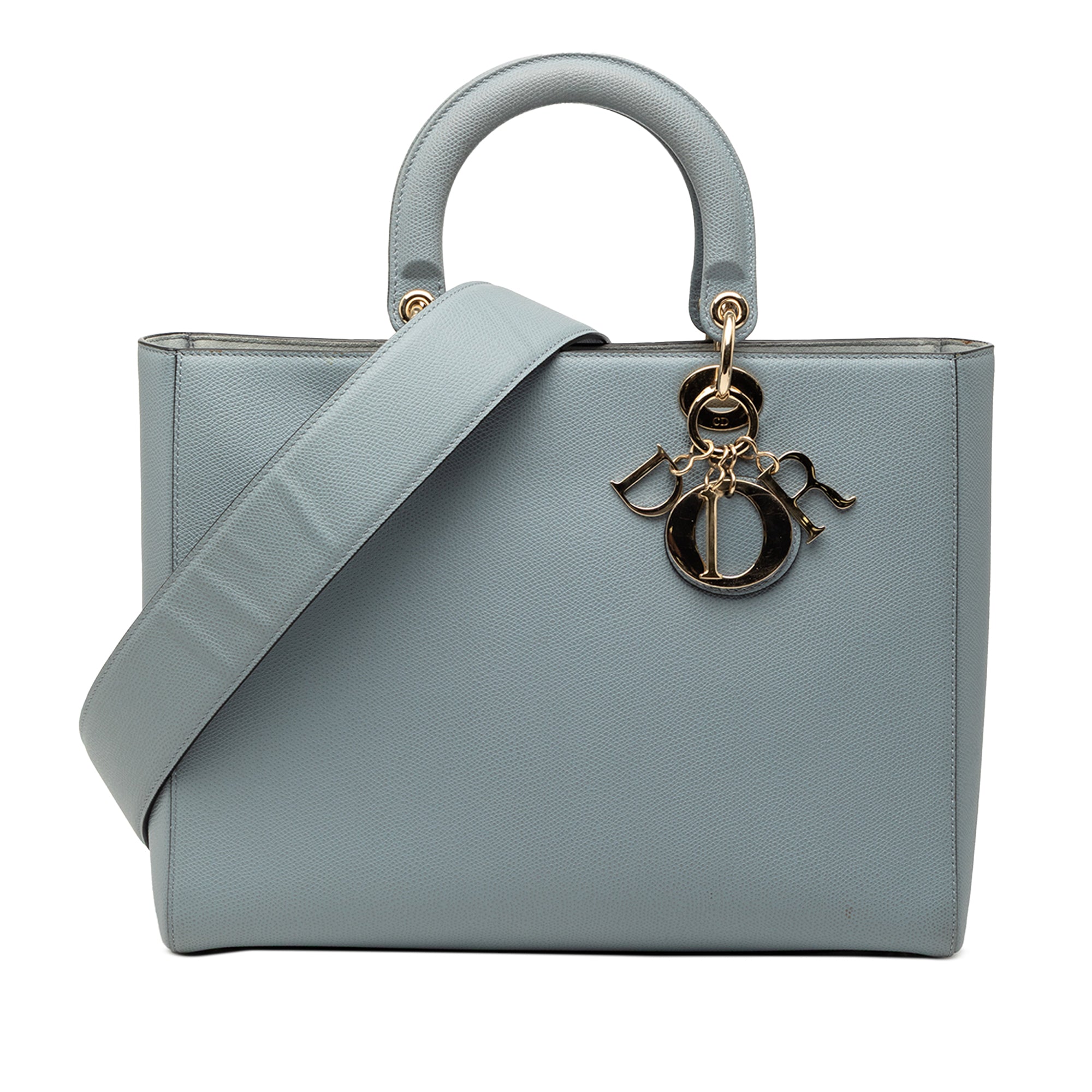 Large Grained Calfskin Lady Dior - Image 1