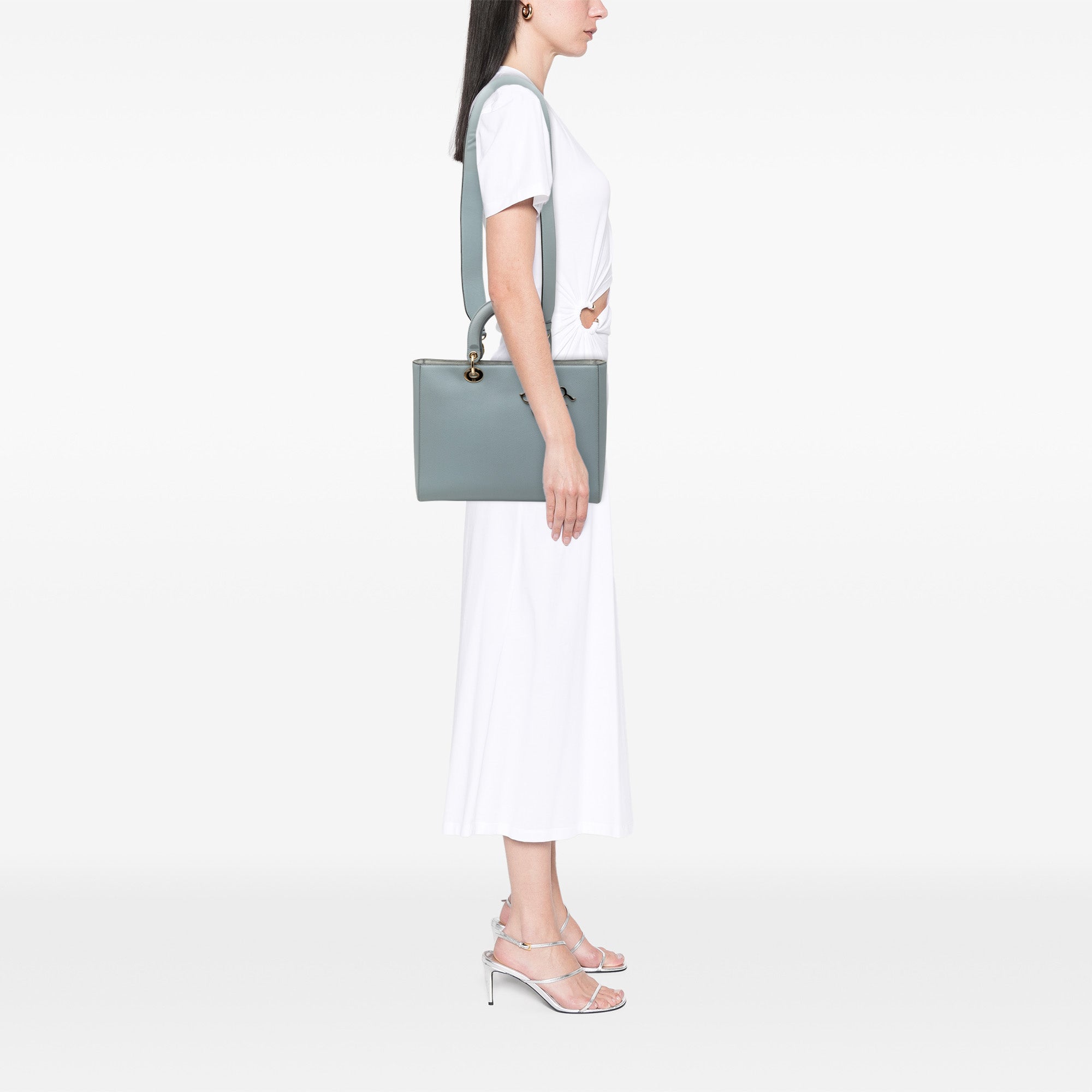Large Grained Calfskin Lady Dior - Image 7