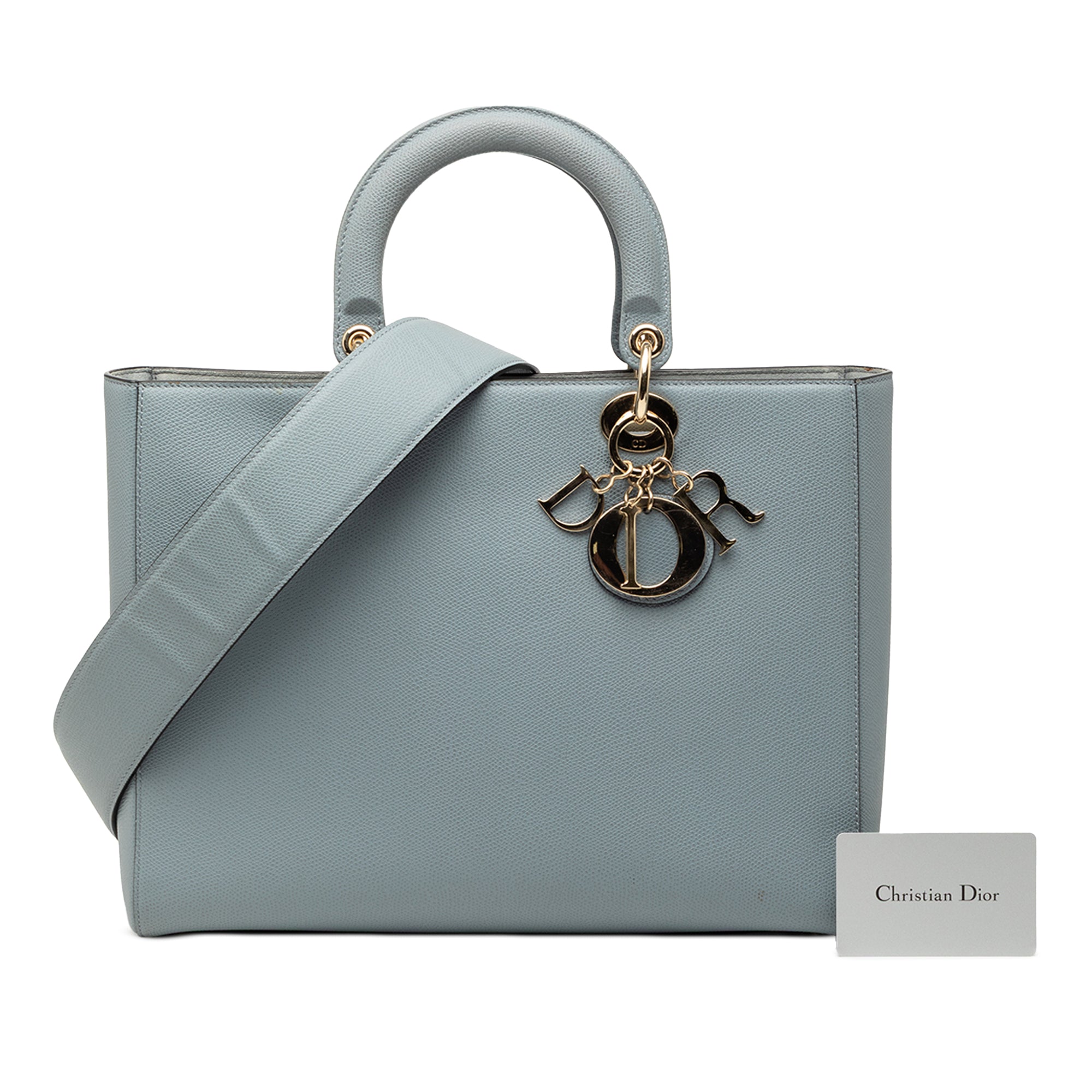 Large Grained Calfskin Lady Dior - Image 8