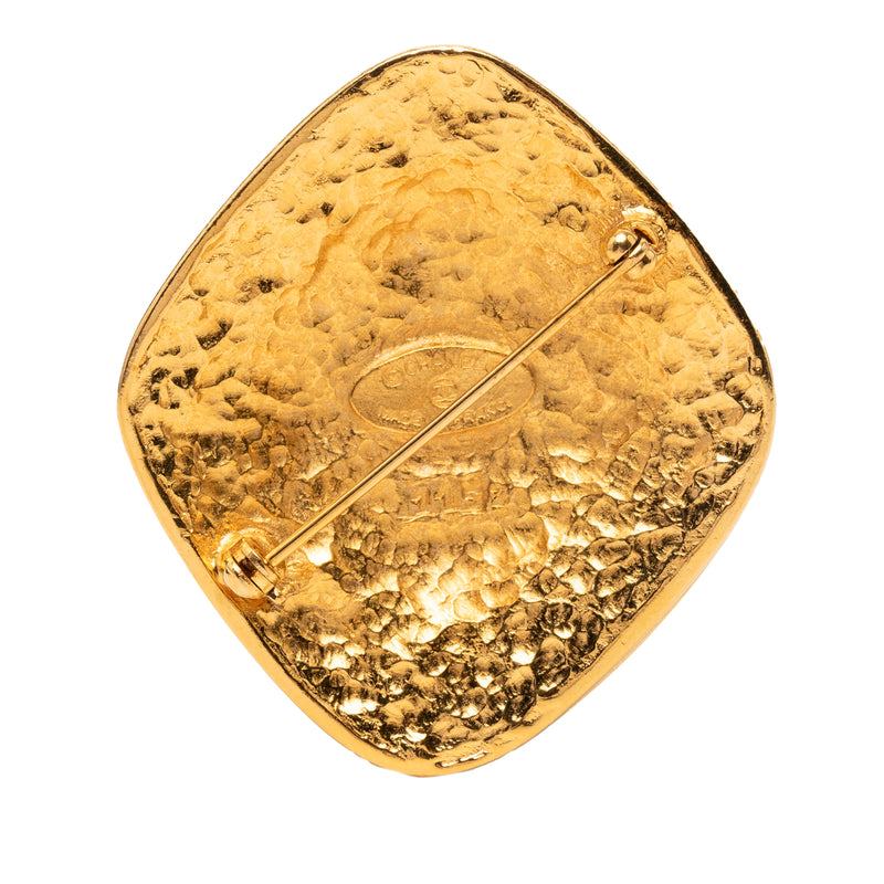 CC Gold Plated Diamond Brooch - Image 2