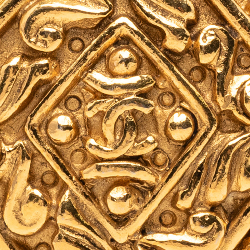 CC Gold Plated Diamond Brooch - Image 3