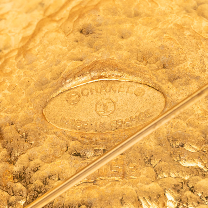 CC Gold Plated Diamond Brooch - Image 4
