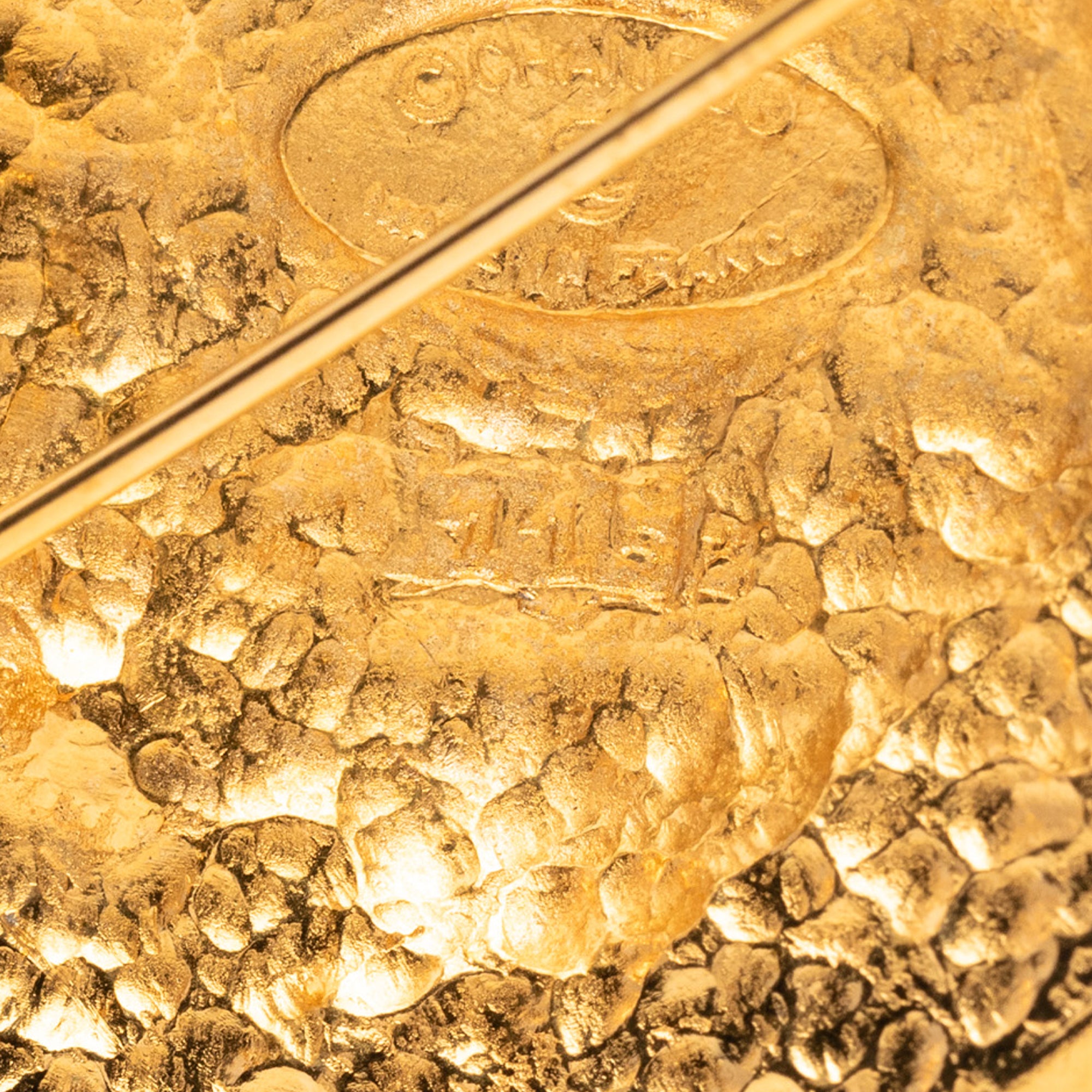 CC Gold Plated Diamond Brooch - Image 5