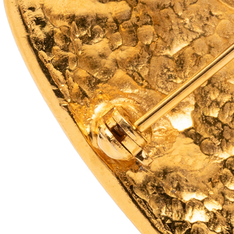 CC Gold Plated Diamond Brooch - Image 6