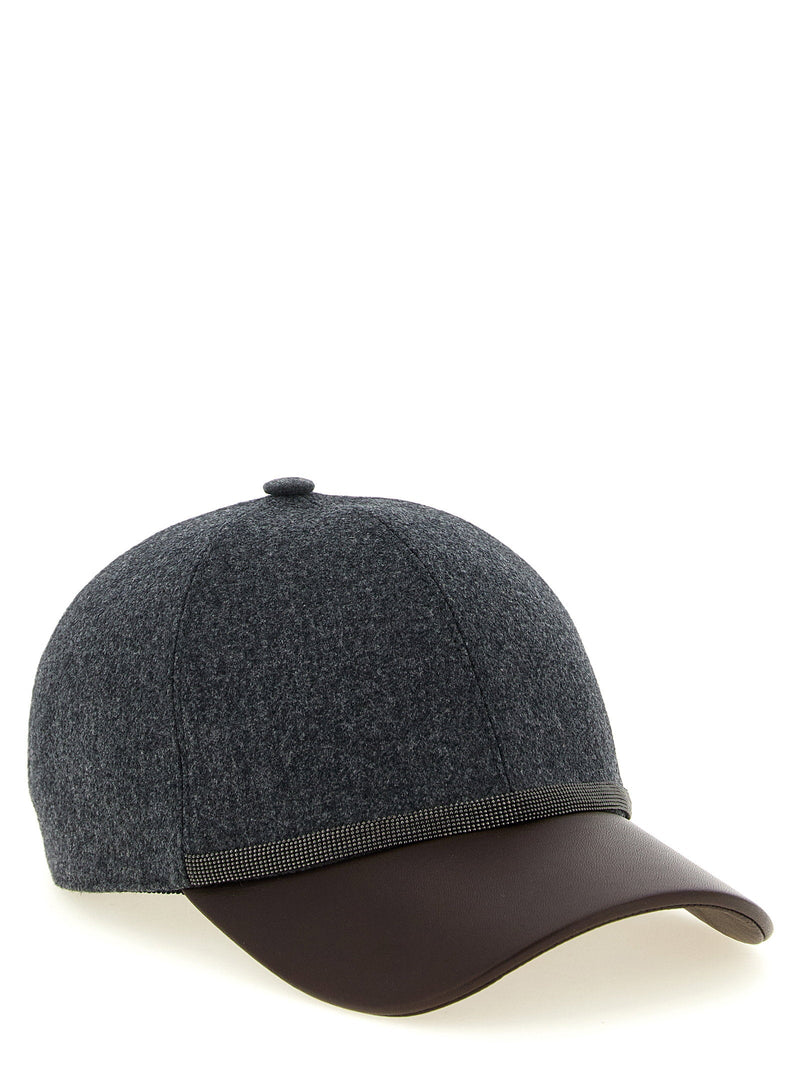 Brunello Cucinelli Baseball Cap — Grey Caps