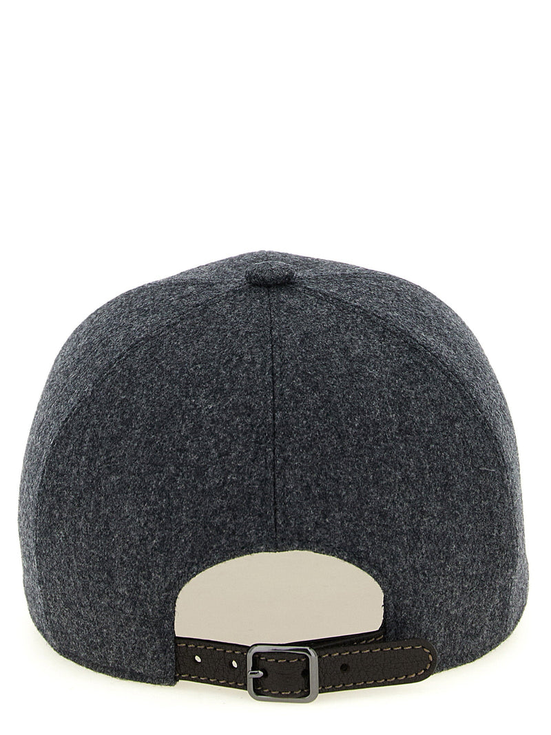 Brunello Cucinelli Baseball Cap — Grey Caps