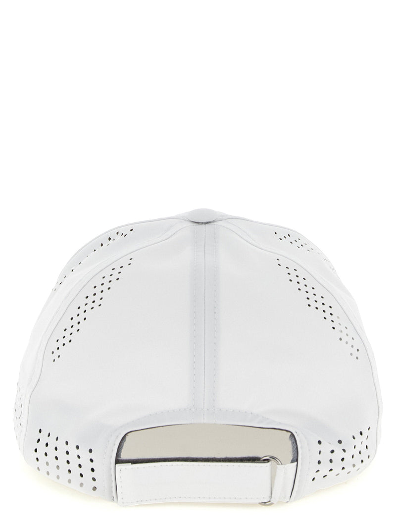 Brunello Cucinelli Tennis Logo Embroidery Baseball Cap — White Caps
