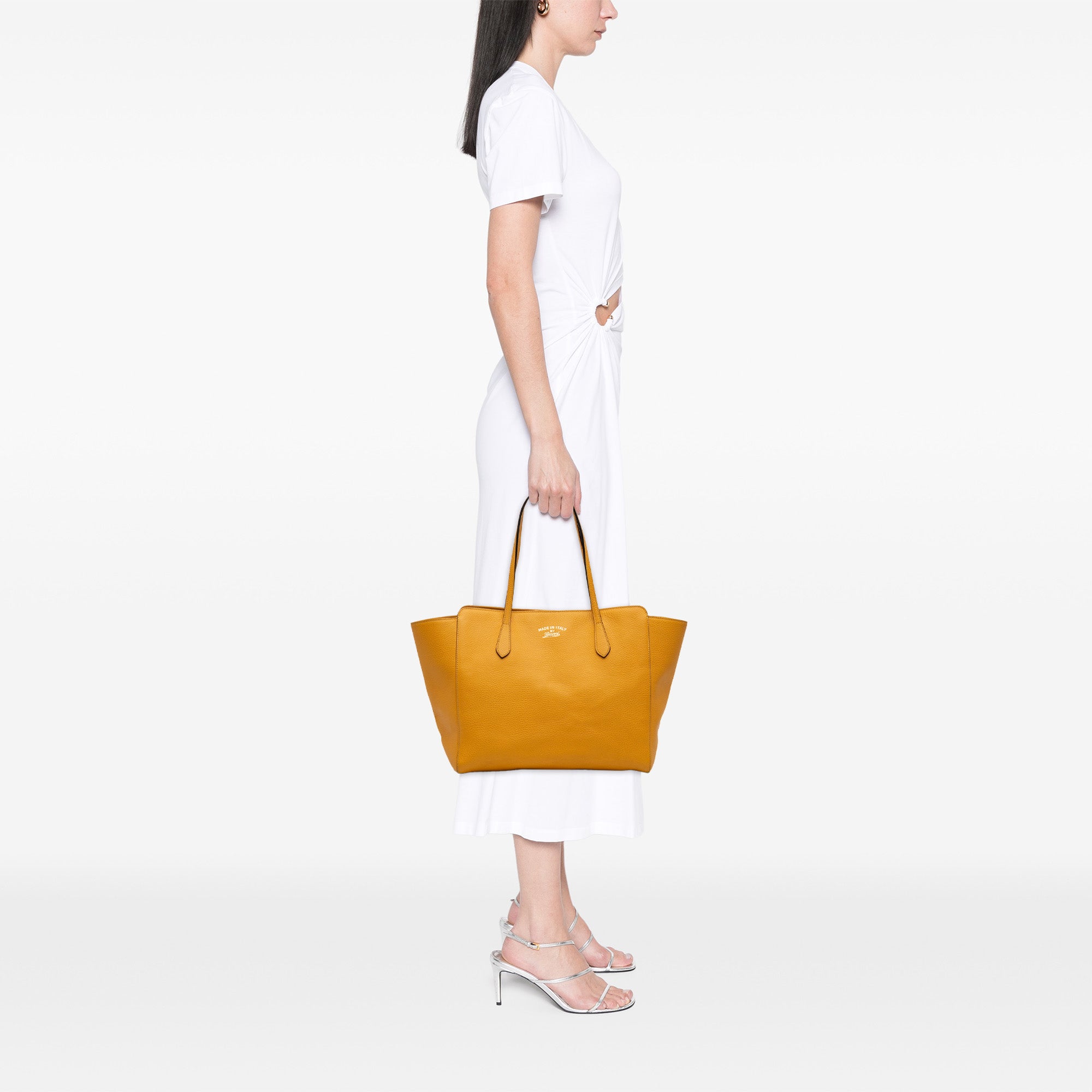 Medium Leather Swing Tote - Image 11
