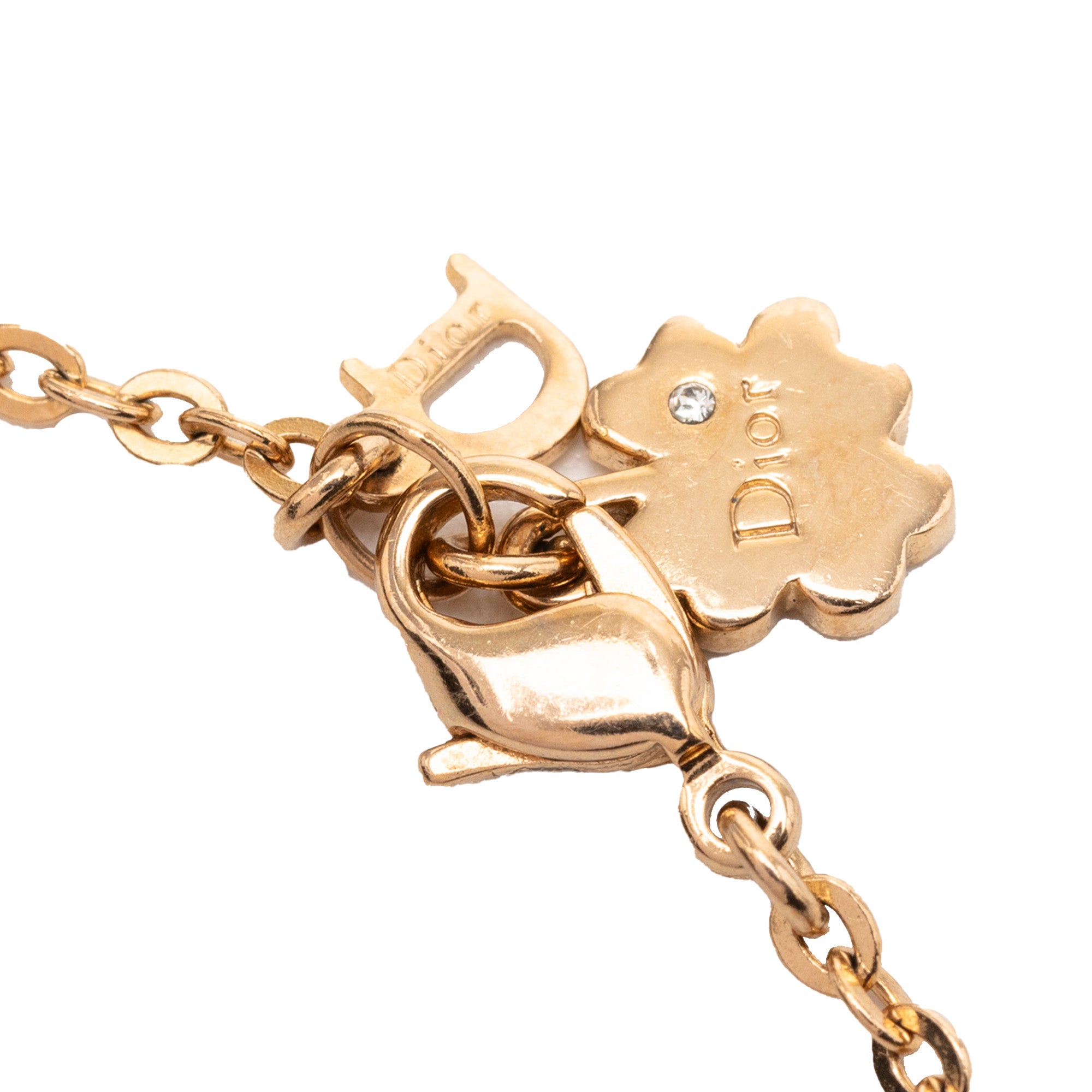 Gold Plated Crystal Heart Charms Bracelet - Image 4