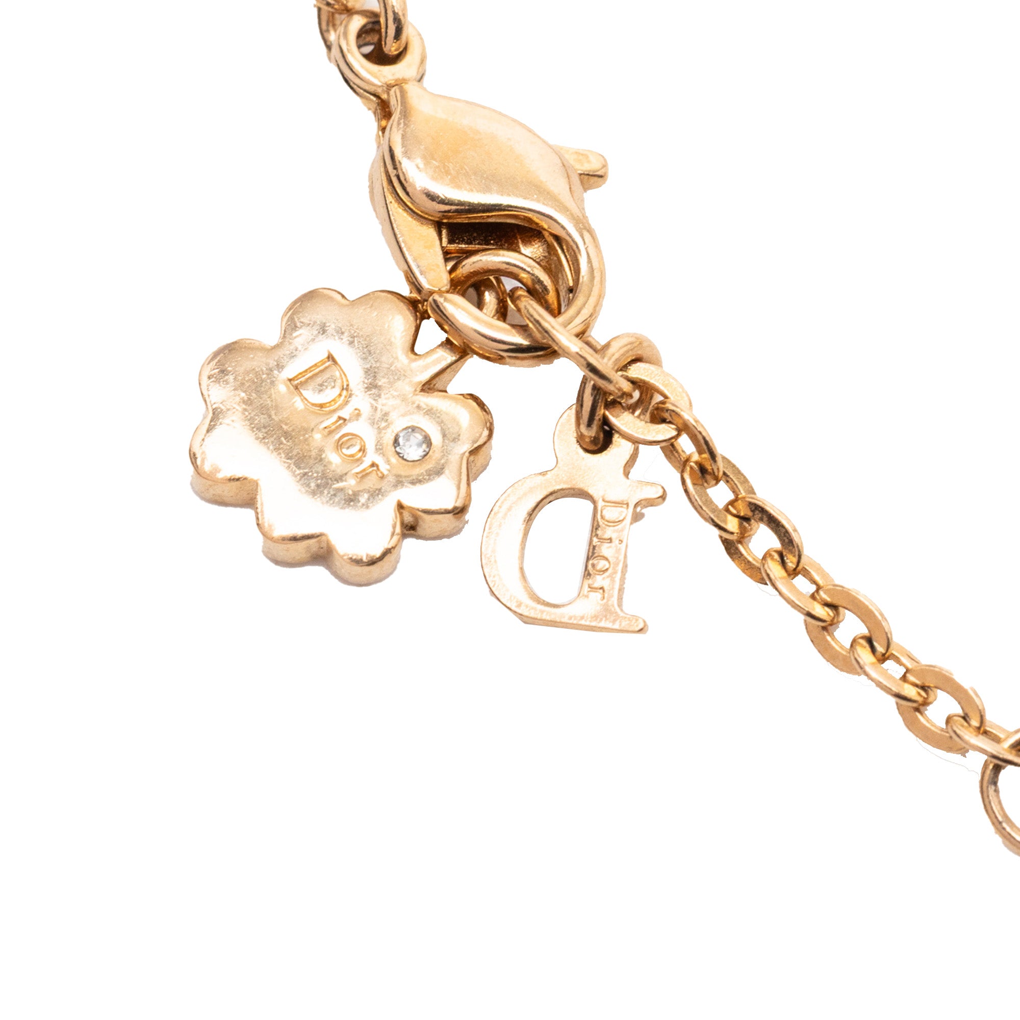 Gold Plated Crystal Heart Charms Bracelet - Image 5
