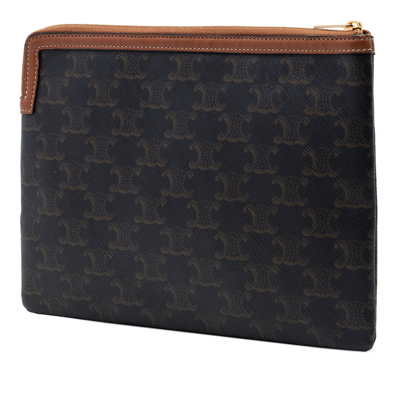 Small Triomphe Coated Canvas Clutch - Image 2