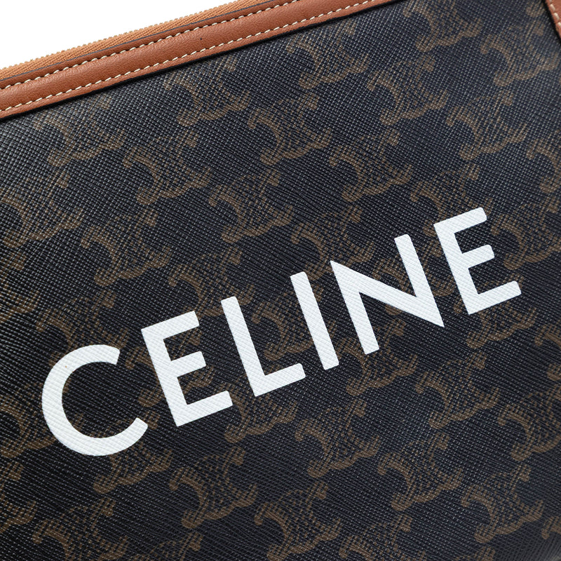 Small Triomphe Coated Canvas Clutch - Image 4