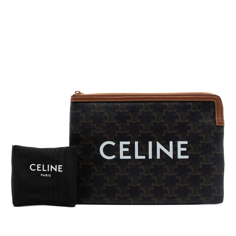Small Triomphe Coated Canvas Clutch - Image 6