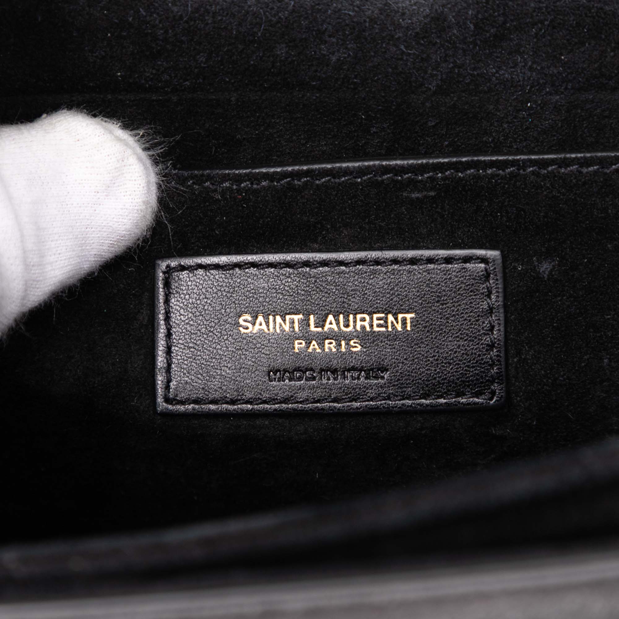 Medium Calfskin and Suede Bellechasse Bag - Image 5