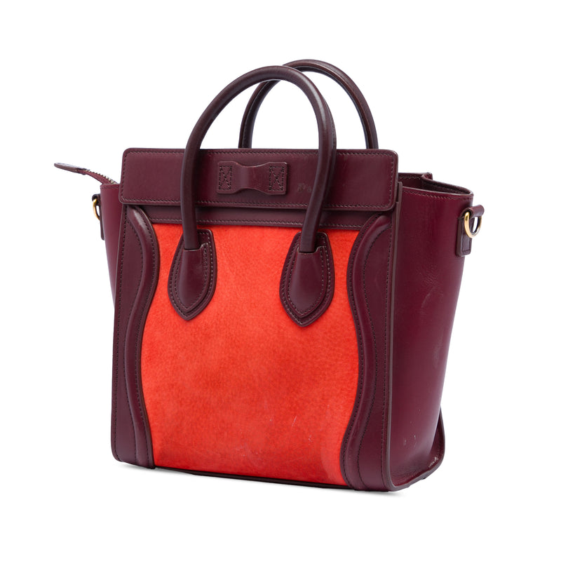 Nano Tricolor Nubuck and Calfskin Luggage Tote - Image 2