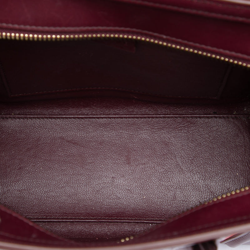 Nano Tricolor Nubuck and Calfskin Luggage Tote - Image 4