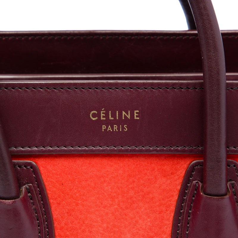 Nano Tricolor Nubuck and Calfskin Luggage Tote - Image 5