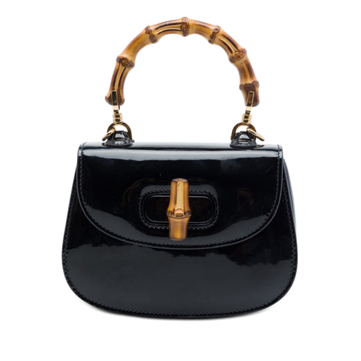 Mini Patent Bamboo 1947 Top Handle Bag - Image 1