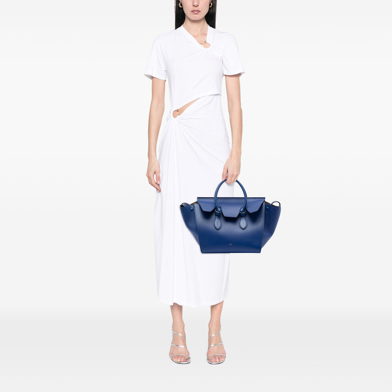 Medium Smooth Calfskin Tie Knot Tote - Image 6
