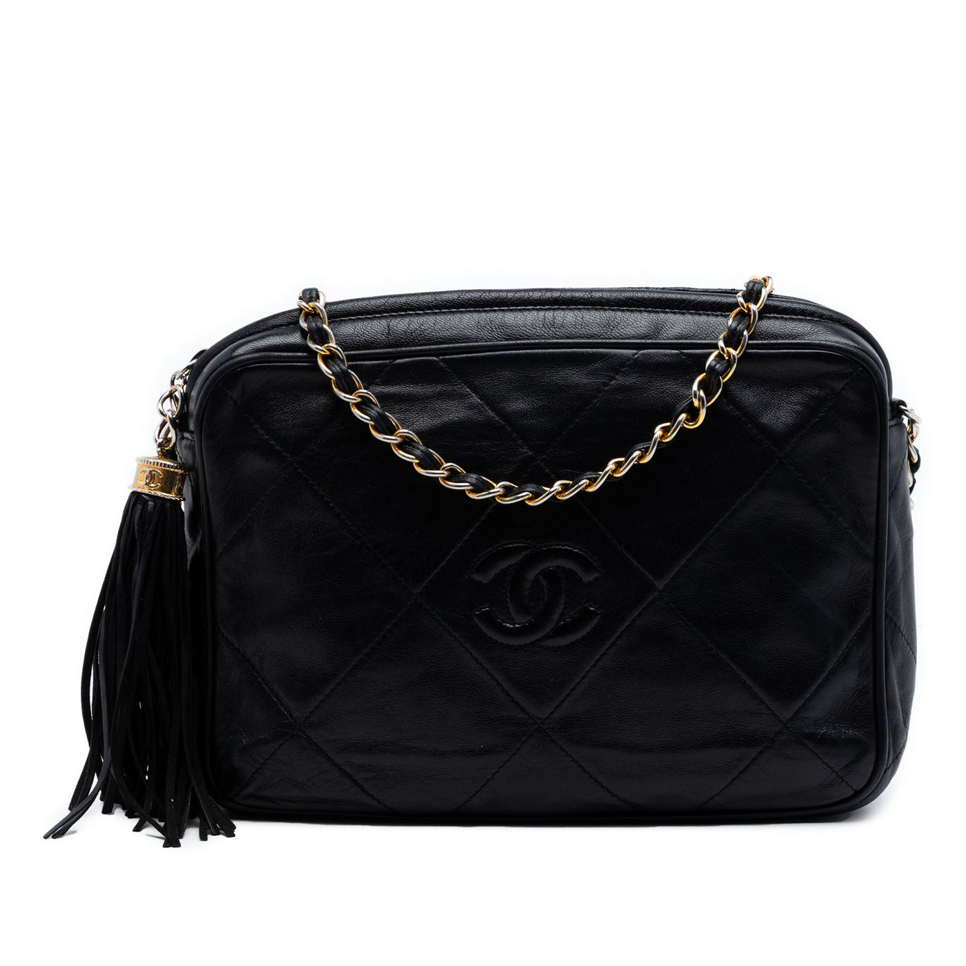CC Quilted Lambskin Tassel Camera Bag - Image 1