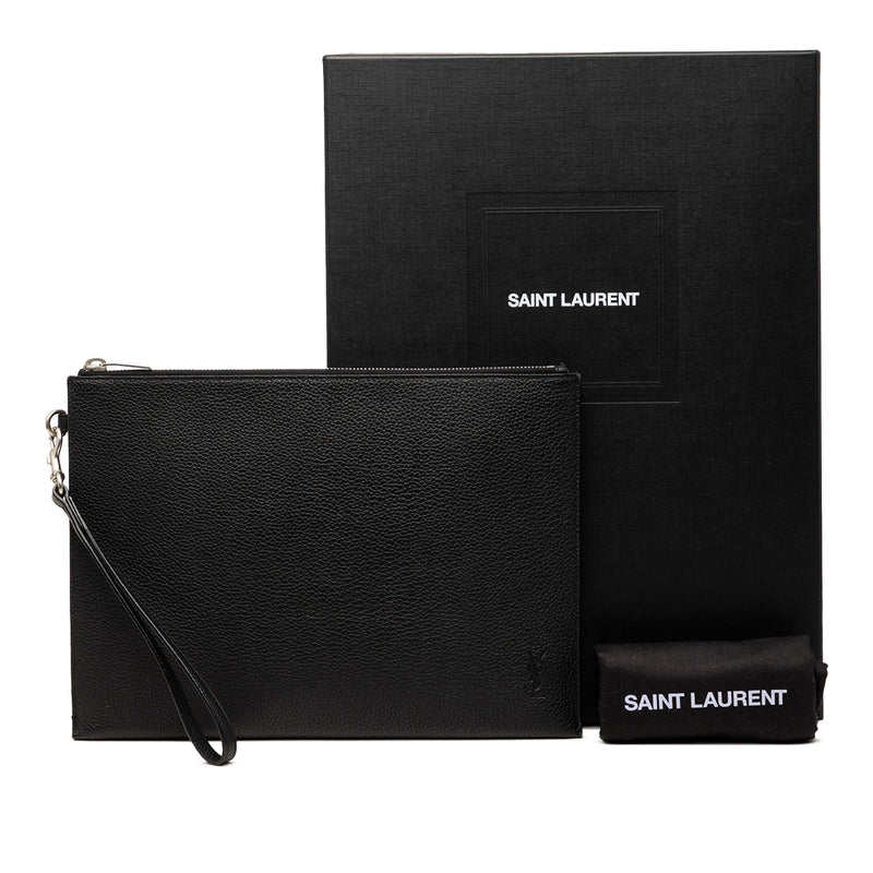 Grained Calfskin Monogram Clutch - Image 8